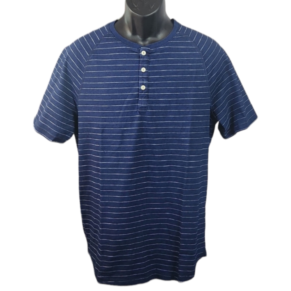 GoodThreads Striped Henley Tee - Picture 3 of 9